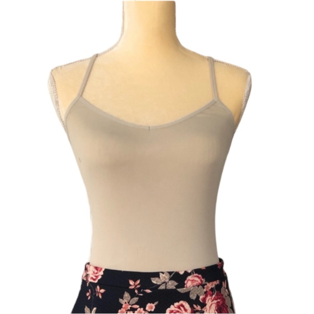 CHARLOTTE RUSSE NUDE TAN BEIGE CAMI NWOT SIZE S/M SMALL MEDIUM